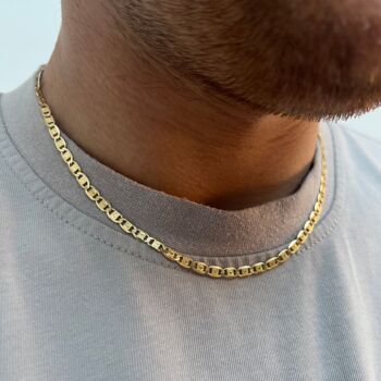 925 Sterling Silver Love Heart Chain Necklace For Men, 7 of 12