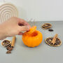 Orange Autumn Pumpkin Trinket Dish Halloween Decoration, thumbnail 4 of 10
