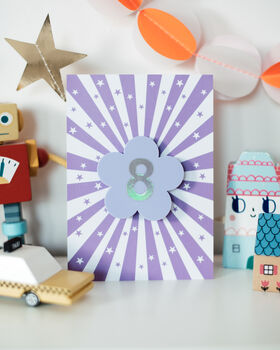 Age Badge Personalised Birthday Postcard Colours, 5 of 8