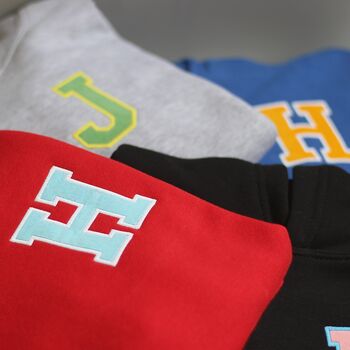 Personalised Children's Varsity Organic Hoodie, 11 of 11