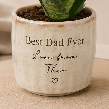 Personalised Plant Pot Gift For Dad, 4 of 5