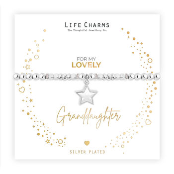 Christmas Star Charm Bracelet Granddaughter Gift, 2 of 3