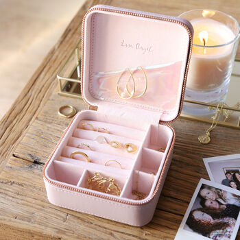 Personalised Square Travel Jewellery Box, 3 of 4