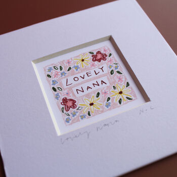 Floral Nana Mini Art Print, 4 of 8