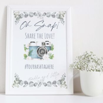 Wedding Camera Guest Book 'Oh Snap' Poster, 2 of 4