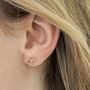 Rose Gold Vermeil Bee Stud Earrings, thumbnail 1 of 5