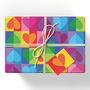 Colourful Love Heart Wrapping Paper, thumbnail 1 of 3