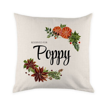 Personalised Floral Reserved For Cushion Cover, 5 of 5