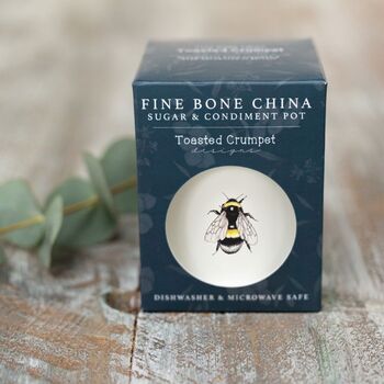 Bee Boxed Fine Bone China Sugar Pot, 2 of 2