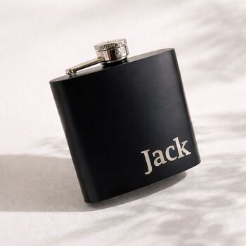Personalised Stainless Steel Drinks Hip Flask, 2 of 4