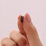Black Cz Starburst Huggie Hoop Earrings, thumbnail 3 of 10