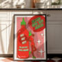 Hot Sauce Unhinged Artwork Poster Print, thumbnail 1 of 5