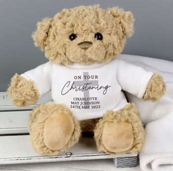 Personalised Christening Teddy Bear Gift, 2 of 3