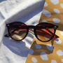 Front Lens Rounded Classic Pin Sunglasses In Tortoise Shell, thumbnail 1 of 3