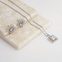Swarovski Crystal Square Necklace And Earrings Set, thumbnail 2 of 6