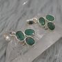 Emerald Pendant: Sterling Silver, May Birthstone, thumbnail 2 of 8