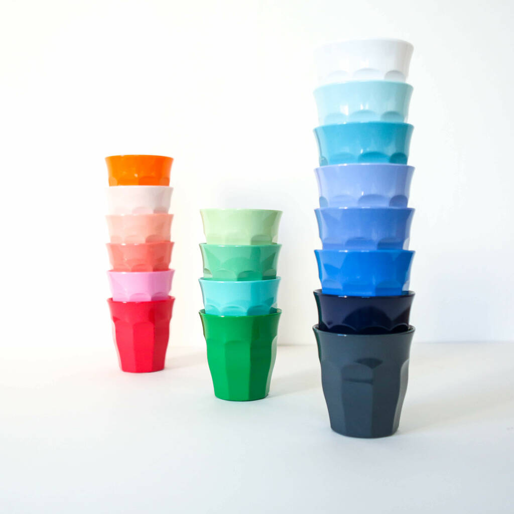 Solid Colour Bright Melamine Cup By Berylune