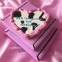 Personalised Retro Heart Iced Biscuit In Cow, thumbnail 3 of 3