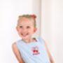 Blue Gingham Embroidered Personalised Cherry Smock Dress, thumbnail 2 of 7