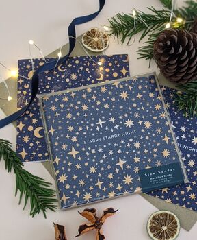 Starry Night Christmas Cards And Wrapping Paper, 4 of 4