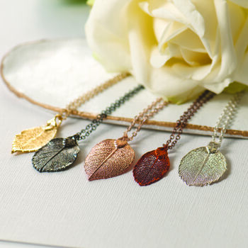 Rose Leaf Necklace Made From Real Rose Leaves, 3 of 12