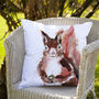 Inky Squirrel Outdoor Cushion For Garden Furniture, thumbnail 1 of 8