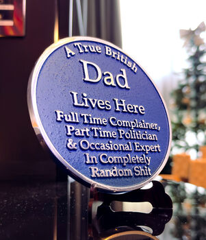 Polished Metal Heritage Gift Plaque For Dad, 3 of 4