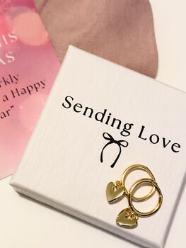 Christmas Gift For Daughter Heart Earrings With Card, 3 of 5