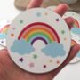 Round Rainbow Coaster Or Set Of Six Rainbow Coasters, thumbnail 3 of 10