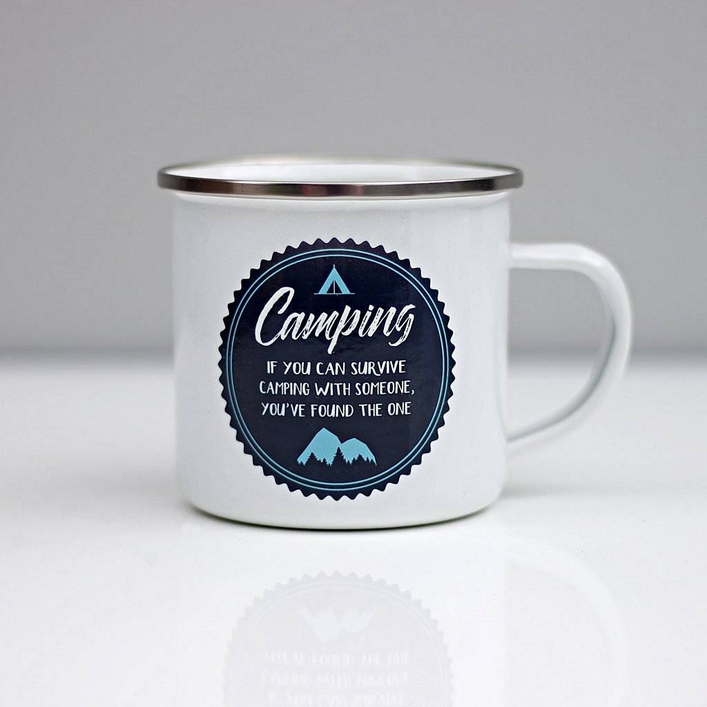 If You Can Survive Camping Enamel Mug, 1 of 5