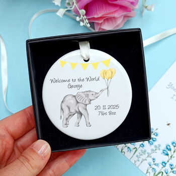 Personalised New Baby Elephant Gift Set, 6 of 9