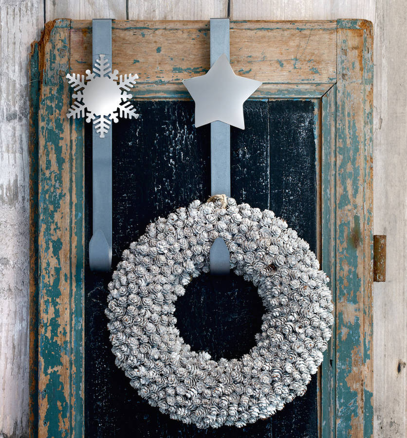 nickel and silver wreath hook by retreat home