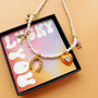 Lucky You! Vegan Pearl Lucky Charm Necklace, thumbnail 7 of 11