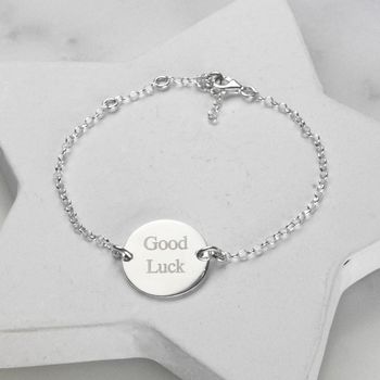 Personalised Good Luck Silver Bracelet, 2 of 4