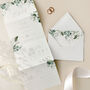 Emerald Foliage Concertina Wedding Invitations, thumbnail 1 of 4