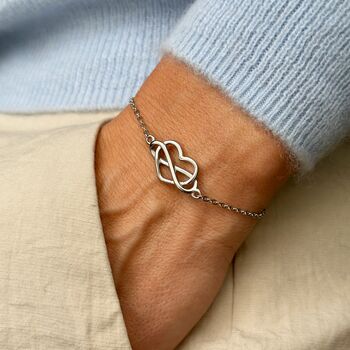 Confirmation Gift For A Girl, Personalised Heart Infinity Bracelet, 7 of 11