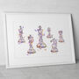 Chess Pieces Collage Poster, thumbnail 2 of 4