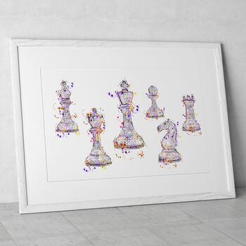 Chess Pieces Collage Poster, 2 of 4
