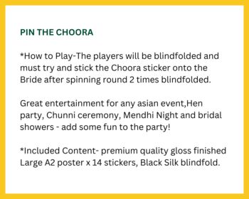 Pin The Choora Asian Event Game, 3 of 8