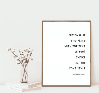 Personalised Custom Text Quote Song Art Print, 5 of 8