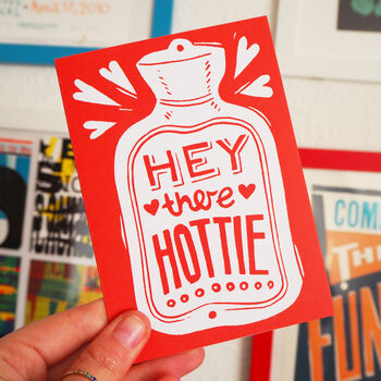 Hey There Hottie Hot Water Bottle Anniversary Card, 2 of 4