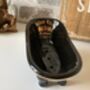 Black Ceramic Soap Dish Claw Foot Bath Design Drainage, thumbnail 3 of 5