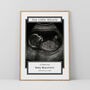 Our Little Miracle Baby Scan Photo Print Personalised New Baby Gift, thumbnail 1 of 5