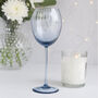 Blue Smoke Handblown White Wine Glass, thumbnail 1 of 2