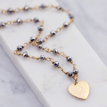 Rosary Chain Heart Necklace, 5 of 6