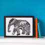 Hand Drawn Elephant Print, thumbnail 1 of 2