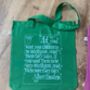 Einstein Read More Fairy Tales Tote Bag, Leaf Green, thumbnail 1 of 2