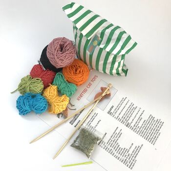 Cat Toy Hand Knitting Kit, 5 of 11