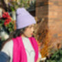 Hot Pink Cashmere Blend Colour Block Scarf, thumbnail 6 of 7