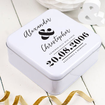 Personalised Couples Anniversary Tin, 4 of 6